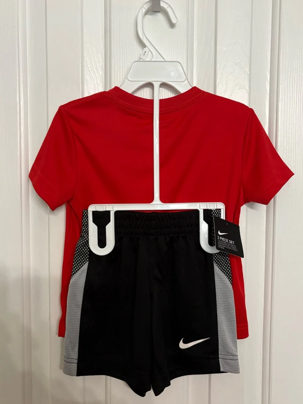 NWT Nike Toddler Short Sleeve Matching Set Red/Black Drifit Athletic